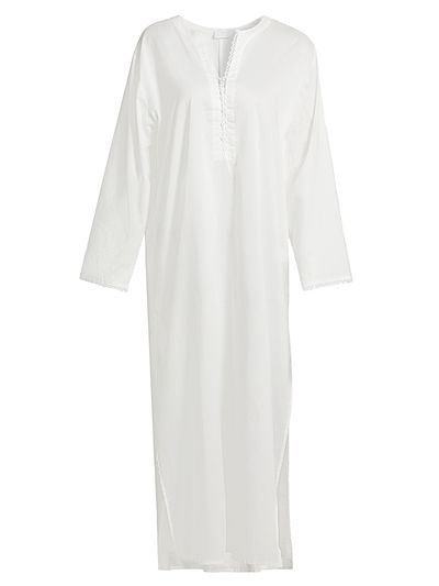 Pour Les Femmes Women's Valentina Lace-Trimmed Kaftan Nightie