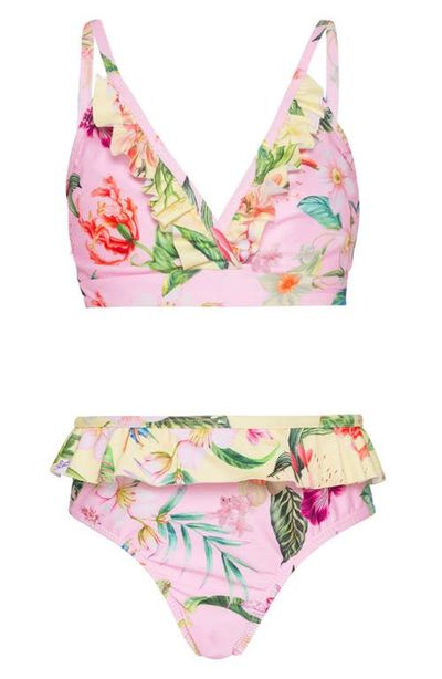 PQ SWIM PQ SWIM Kids' Elsie Ruffle Two-Piece Swimsuit