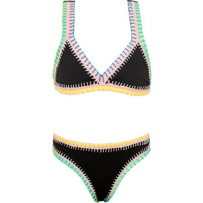 PQ SWIM PQ SWIM Kids' Embroidered Two-Piece Swimsuit