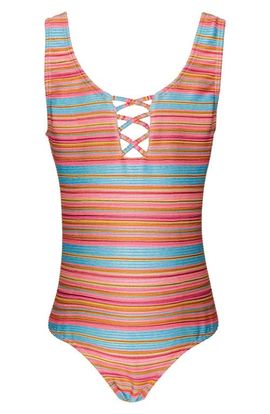 PQ SWIM PQ SWIM Kids' Fia Lace-Up One-Piece Swimsuit