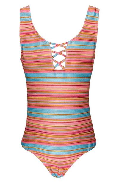 PQ SWIM PQ SWIM Kids' Fia Lace-Up One-Piece Swimsuit