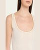 Prabal Gurung Blanket-Stitch Silk-Cashmere Rib Scoop-Neck Tank Top - 5