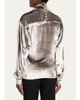 Prabal Gurung Draped Wrap-Neck Velvet Long-Sleeve Blouse - 3