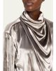 Prabal Gurung Draped Wrap-Neck Velvet Long-Sleeve Blouse - 5