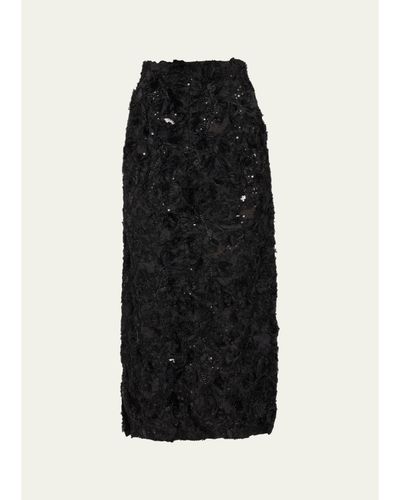 Prabal Gurung Embellished Deconstructed Organza Maxi Skirt