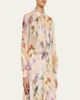Prabal Gurung Floral-Print Collared Blouse with Tie Detail - 4