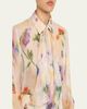 Prabal Gurung Floral-Print Collared Blouse with Tie Detail - 5