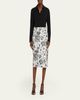 Prabal Gurung Floral Sequined Midi Pencil Skirt - 2