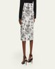 Prabal Gurung Floral Sequined Midi Pencil Skirt - 3