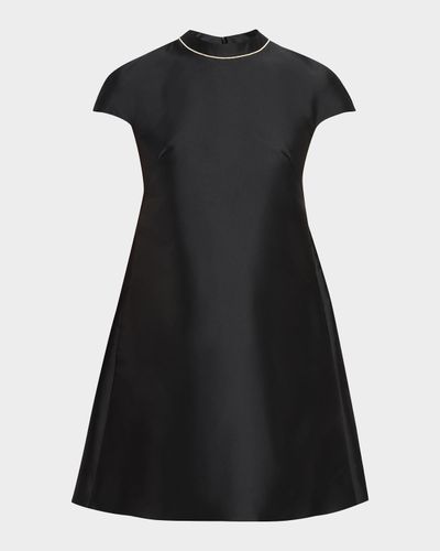 Prabal Gurung Pearly Collar Cap Sleeve Mini Dress