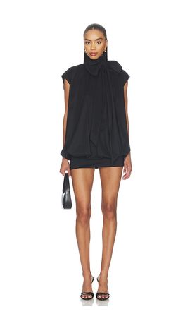 Prabal Gurung Prabal Gurung Tie-neck Cocoon Mini Dress
