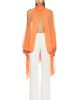 Prabal Gurung Prabal Gurung Tie-neck Cropped Cocoon Blouse - 1
