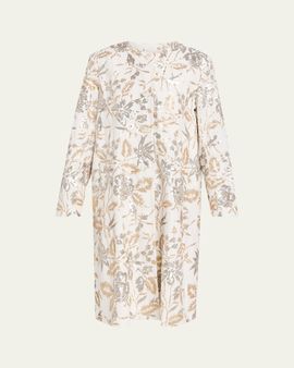 Prabal Gurung Single-Breasted Floral Sequined Collarless Car Coat