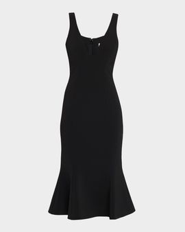 Prabal Gurung V-Neck Sleeveless Flounce Hem Dress