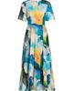 Prabal Gurung Women's Abstract Floral Pleated Cocktail Dress - 8