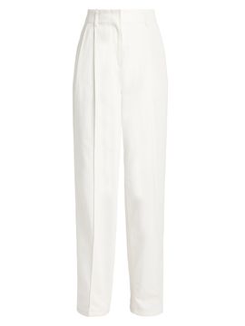 Prabal Gurung Women's Carrot Silk-Wool Twill Trousers