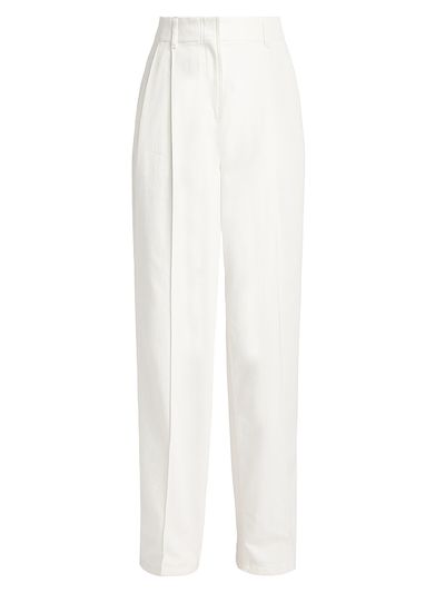 Prabal Gurung Women's Carrot Silk-Wool Twill Trousers