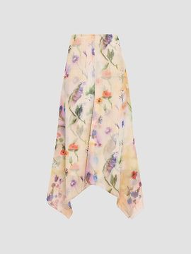 Prabal Gurung Women's Floral Handkerchief Midi Skirt