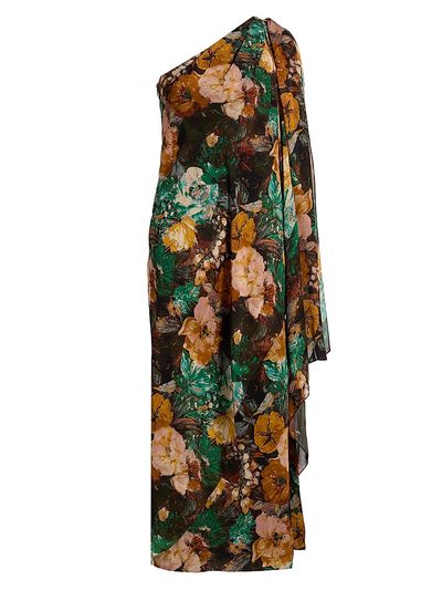 Prabal Gurung Women's Floral One-Shoulder Cocktail Dress