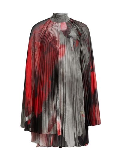 Prabal Gurung Women's Floral Plissé Silk-Blend Dress