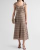 Prabal Gurung Women's Plaid Twist Cap Sleeve Midi Dress - 2