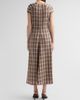 Prabal Gurung Women's Plaid Twist Cap Sleeve Midi Dress - 3