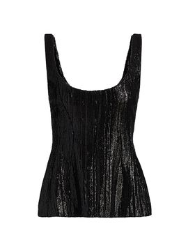 Prabal Gurung Women's Sequined Corset Seam Tank