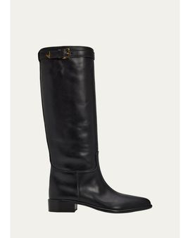 Prada 30mm Stivali Leather Riding Boots
