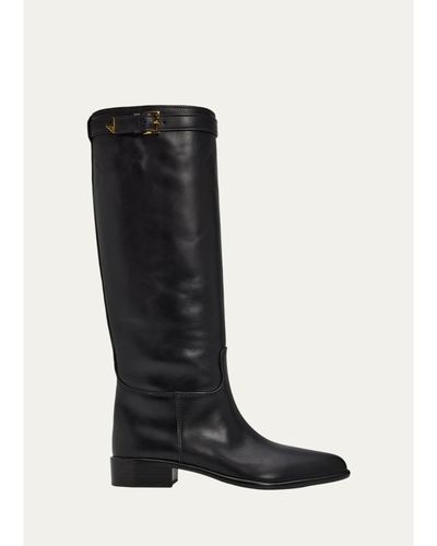 Prada 30mm Stivali Leather Riding Boots