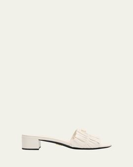 Prada 35mm Matelasse Nappa Leather Block-Heel Sandals