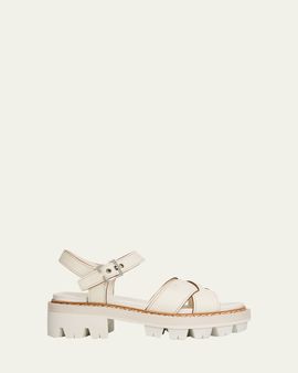 Prada 55mm Leather Platform Sandals