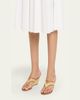 Prada 55mm Triangle Logo Raffia and Leather Thong Sandals - 2