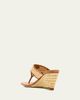Prada 55mm Triangle Logo Raffia and Leather Thong Sandals - 4