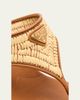 Prada 55mm Triangle Logo Raffia and Leather Thong Sandals - 5