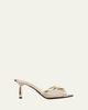 Prada 75mm Metallic Leather Mesh Sandals - 1