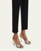 Prada 75mm Metallic Leather Mesh Sandals - 2
