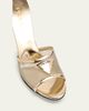 Prada 75mm Metallic Leather Mesh Sandals - 5