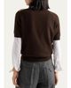 Prada Argyle Cashmere Short-Sleeve Crewneck Sweater - 3