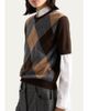 Prada Argyle Cashmere Short-Sleeve Crewneck Sweater - 4