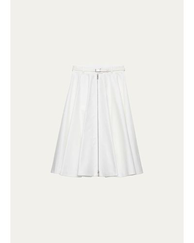 Prada Belted A-Line Midi Skirt