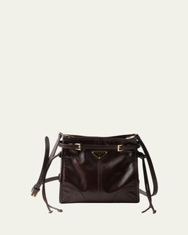 Prada Bonnie Belted Leather Crossbody Bag