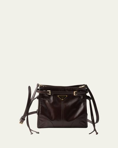 Prada Bonnie Belted Leather Crossbody Bag