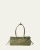Prada Bonnie Belted Nubuck Leather Shoulder Bag - 1