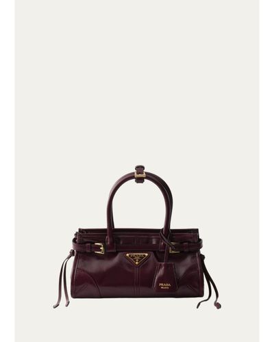 Prada Bonnie Mini Leather Top-Handle Bag