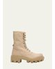 Prada Canvas Ankle Combat Boots - 1