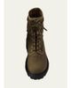 Prada Canvas Ankle Combat Boots - 9
