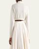 Prada Cashmere Long-Sleeve Cropped Polo Sweater - 3