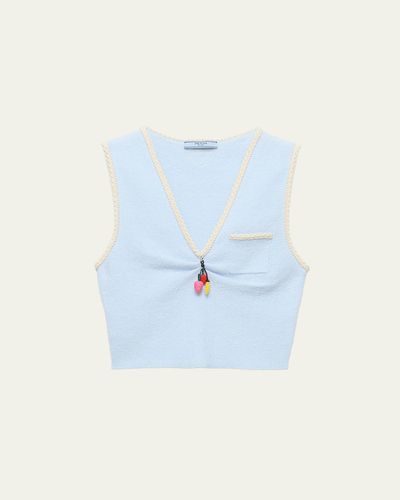 Prada Cotton Boucle Crop Top