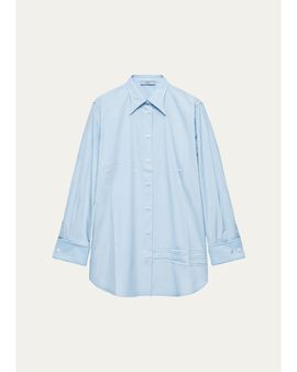 Prada Cotton Poplin Button-Down Shirt