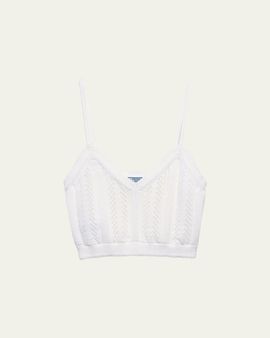 Prada Crop Cotton Tank Top
